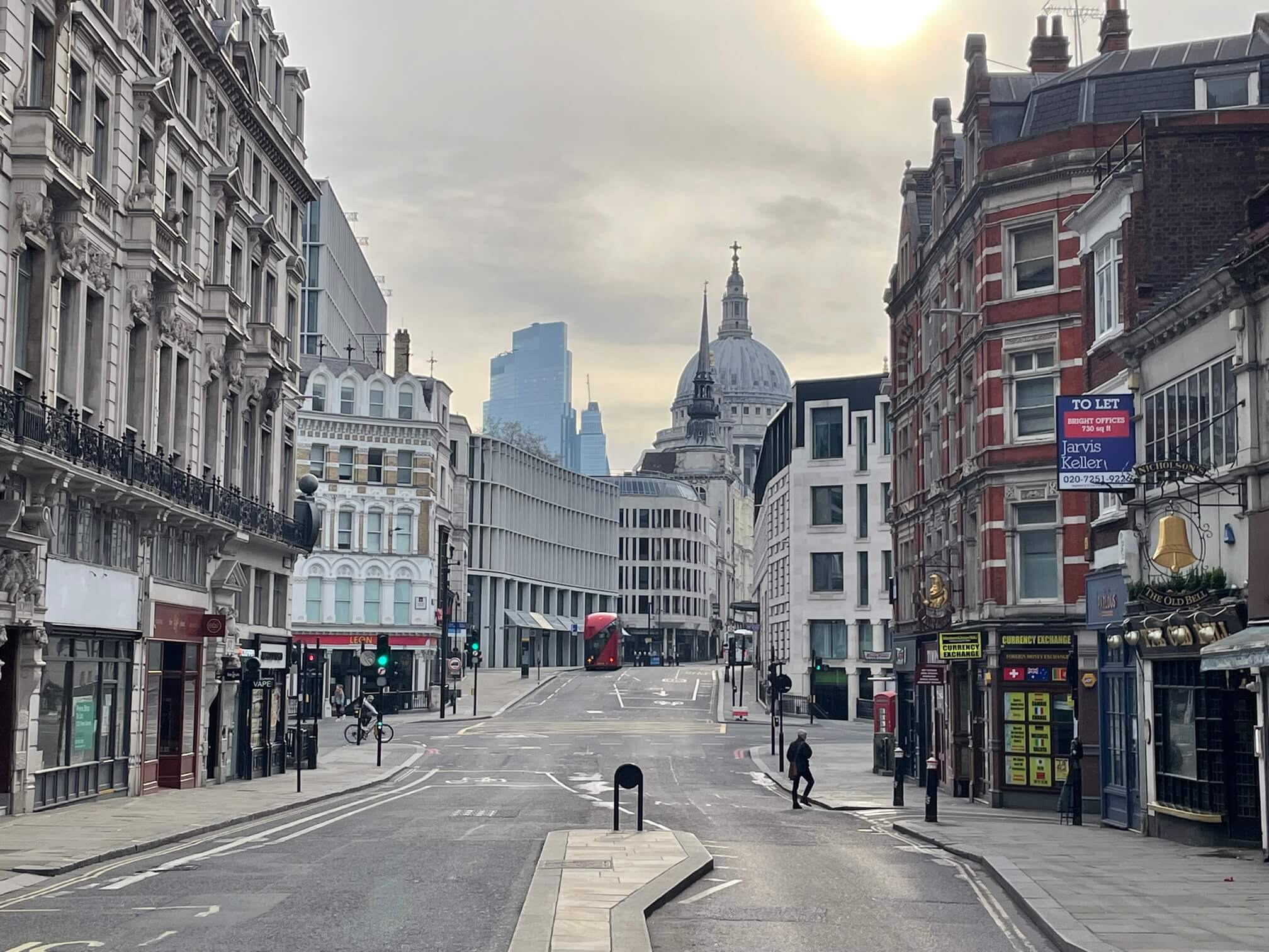 view of St. Paul's from Fleet Street